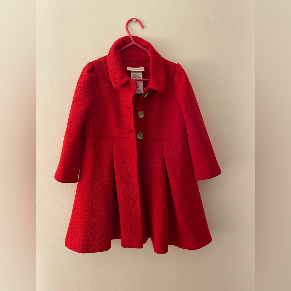 Girl’s 3T Red Peacoat